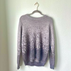 Ombré Sparkle Gray Knit Sweater